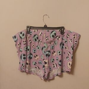 Disney The Nightmare Before Christmas Purple Pajama Shorts Sz 2X Fit Like 3X/4X